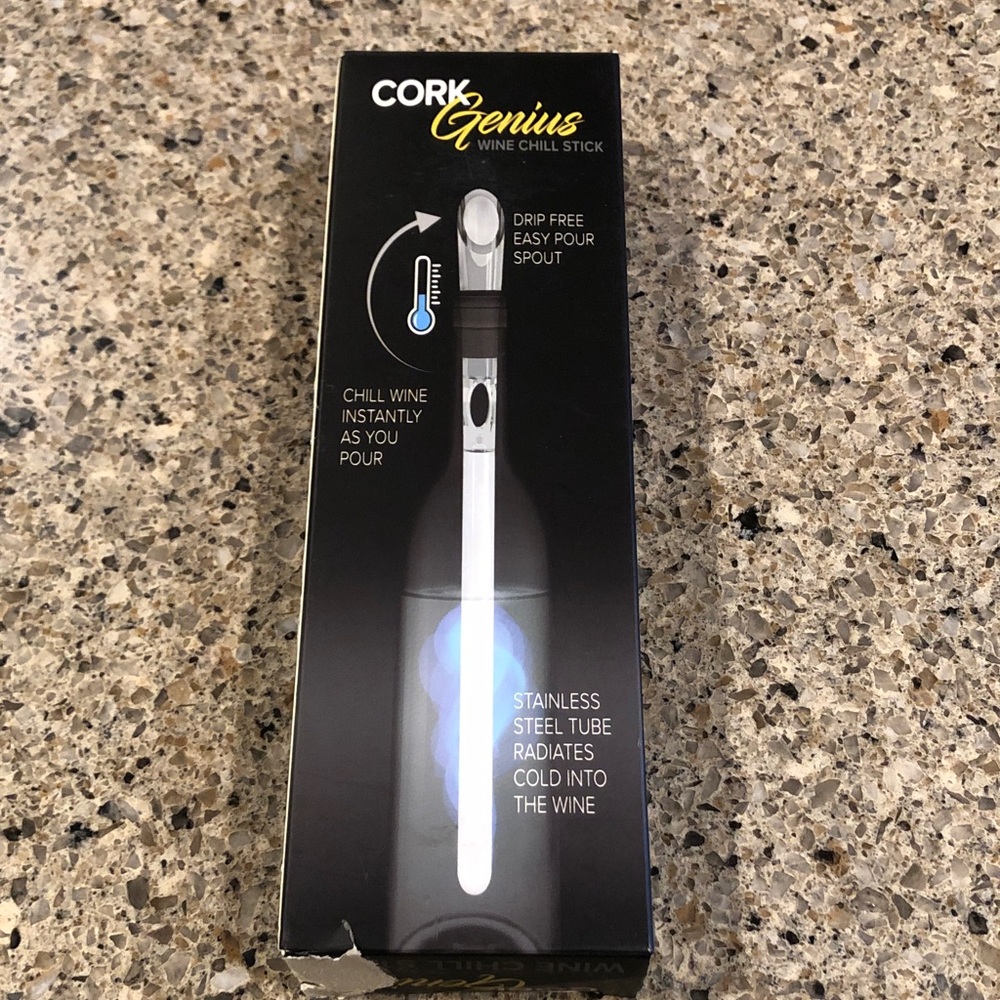 Cork Genius Wine Chill Stick With Drip Free Pour Spout